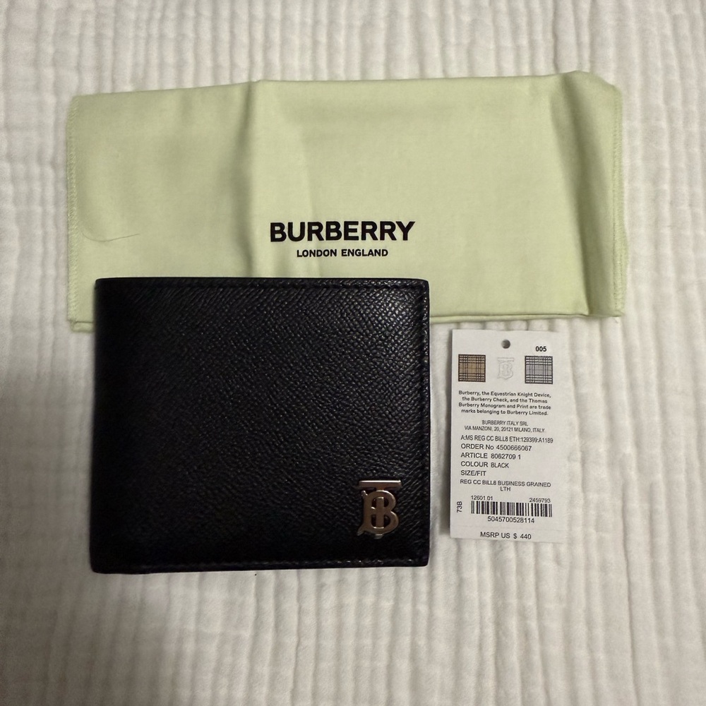 Burberry Black Leather Wallet